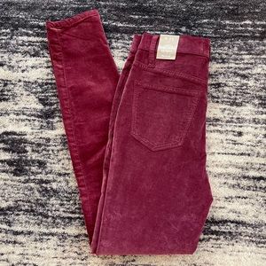 Madewell High-Rise Skinny Jeans (velvet)